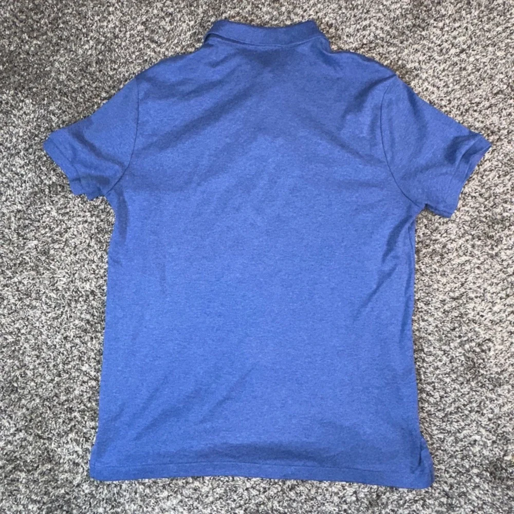 Polo Ralph Lauren Mens L Custom Slim Fit Polo Shirt Blue Heather Short Sleeve